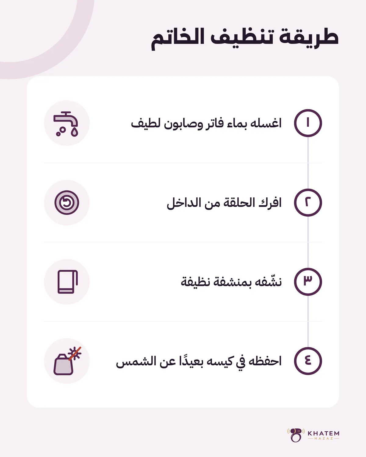 طريقة تنظيف الخاتم الهزاز المقاوم للماء