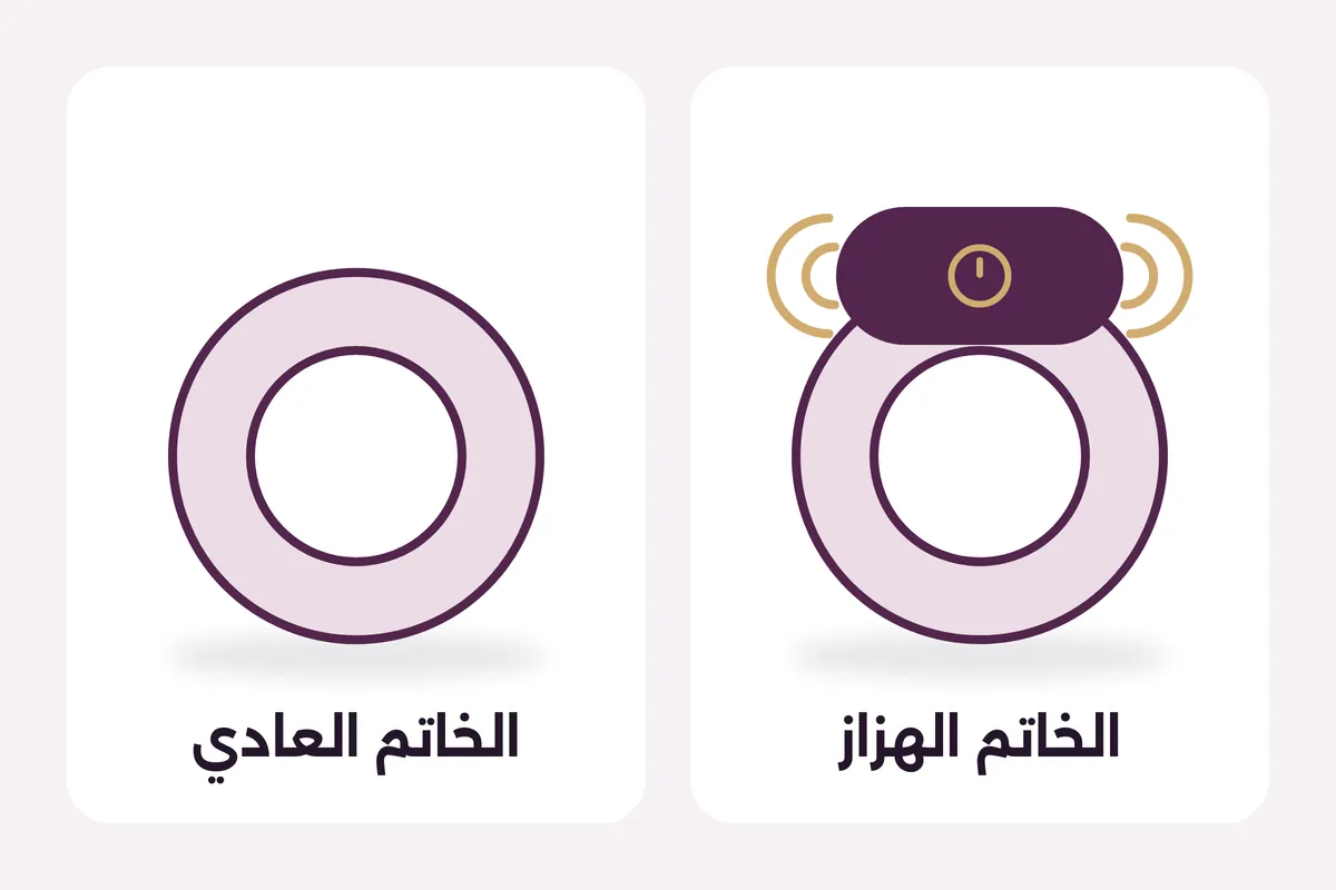 الفرق بين الخاتم الهزاز والخاتم العادي